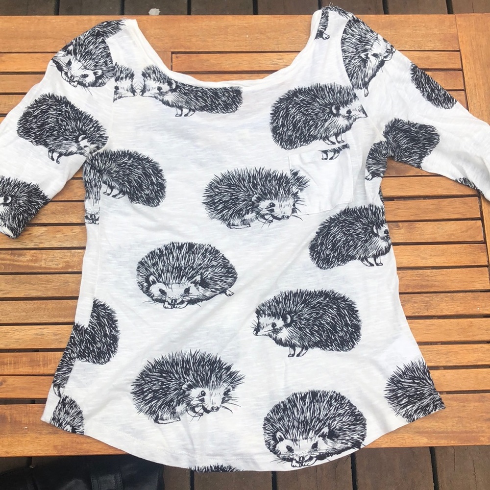 Anthropologie Creature Feature Hedgehog tee